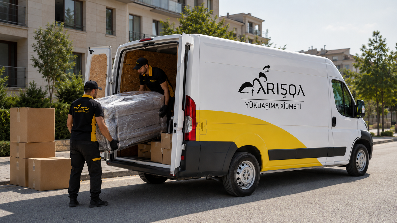 Qarışqa komandası yük yükləyir